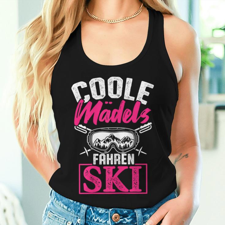 Cool Girls Driving Ski Winter Sport Skier Women's Tank Top Frauen Geschenke für Sie