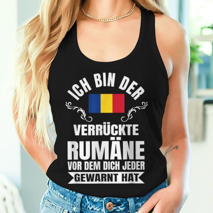 Crazy Romania Romanian Flag Tank Top Frauen Geschenke für Sie