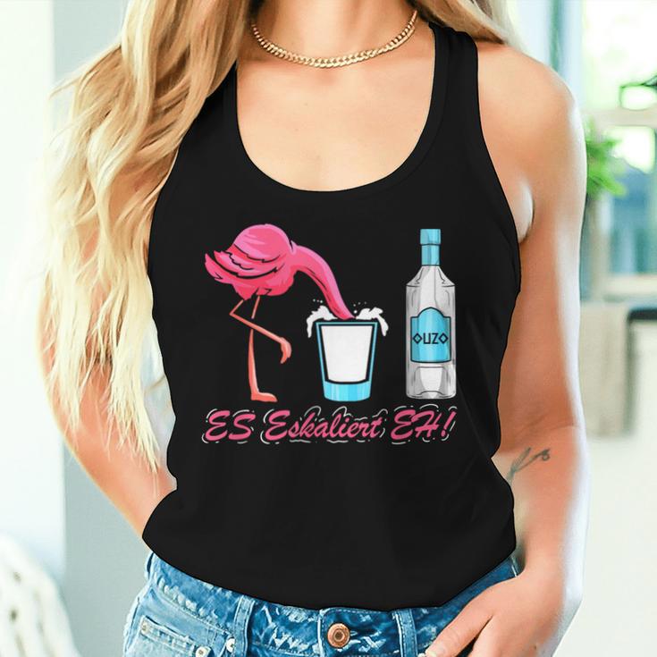 Es Escaliert Eh Flamingo & Ouzo Tank Top Frauen Geschenke für Sie