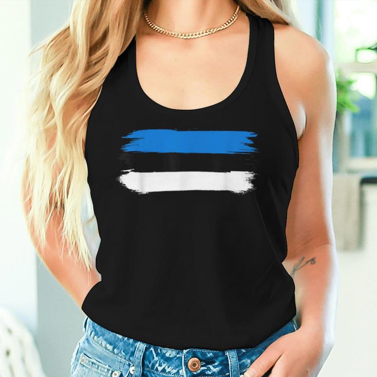 Estonia Estonia Maps Estonia Flag For Women Tank Top Frauen Geschenke für Sie