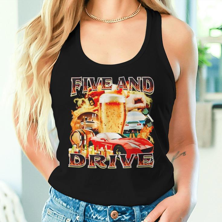 Five And Drive Car For Women Tank Top Frauen Geschenke für Sie