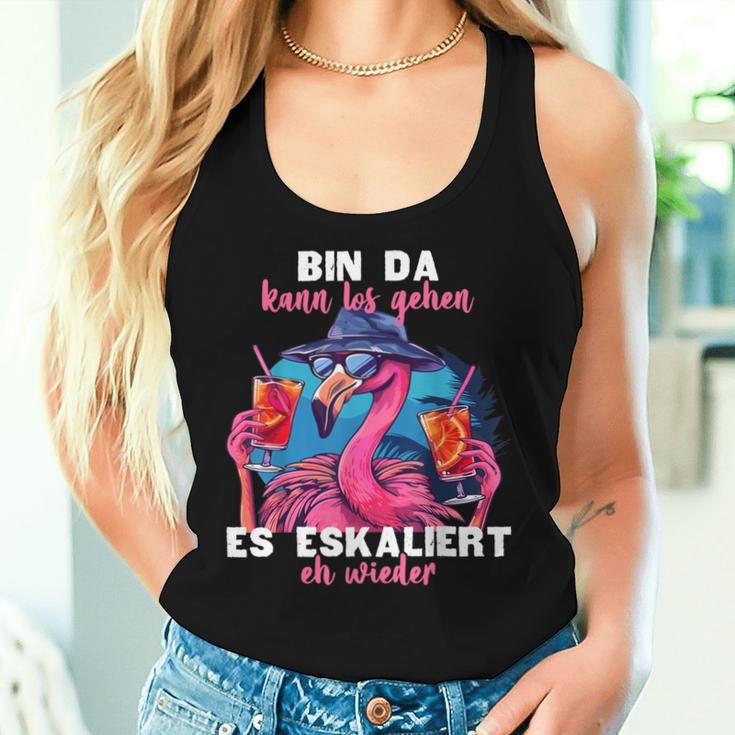 Flamingo Party Bin Da Kann Los Gehen Tank Top Frauen Geschenke für Sie