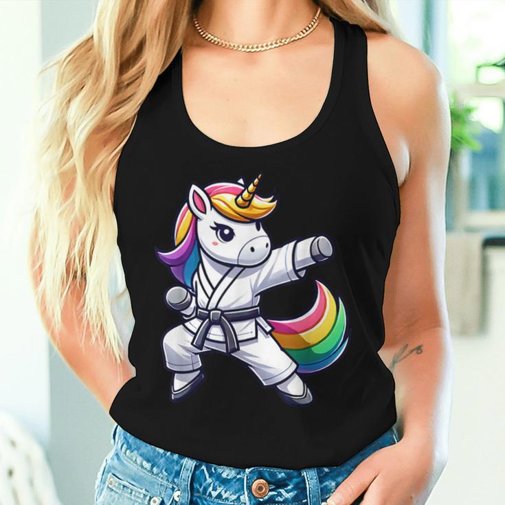 Karate Unicorn Athlete Belt Boys Girls Tank Top Frauen Geschenke für Sie