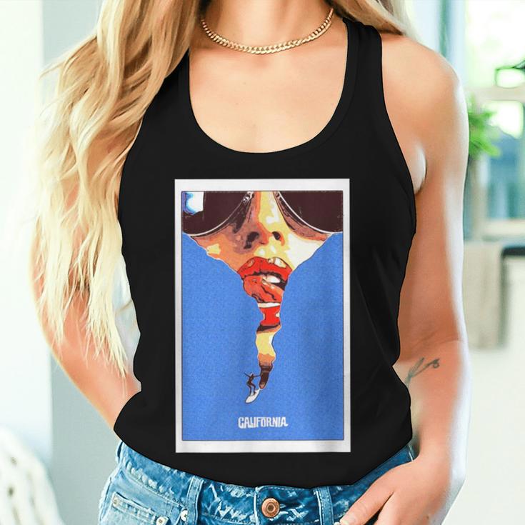 Girl Surfing Outdoor Surfintage Retro California La Tank Top Frauen Geschenke für Sie