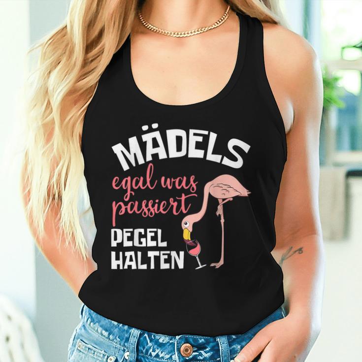 Girls Egal Was Passed Pegel Halten Flamingo Jga Party S Tank Top Frauen Geschenke für Sie