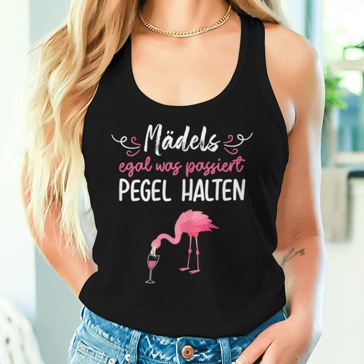 Girls Pegel Halten Mallorca Flamingo Beer Jga Malle Fun Tank Top Frauen Geschenke für Sie