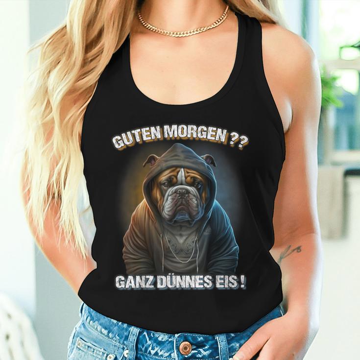 Guten Morgen Ganz Dünnes Eis Dog Coffee Tank Top Frauen Geschenke für Sie