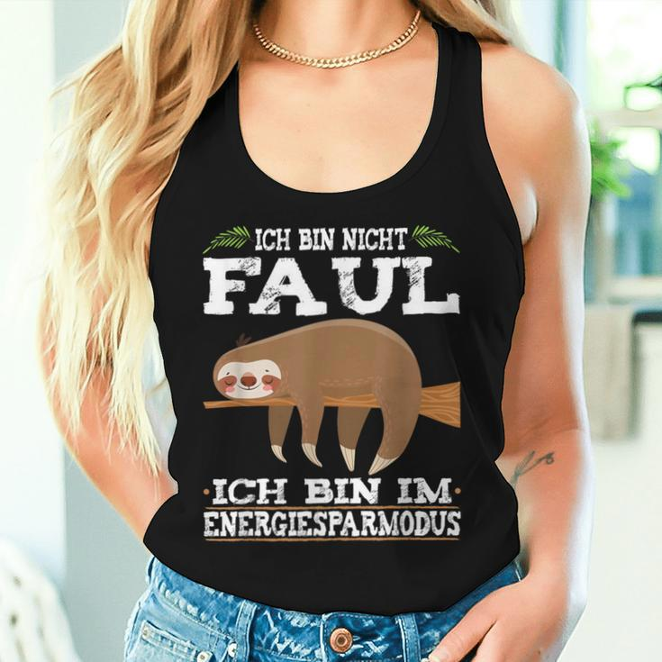 Ich Bin Nicht Faul Energy-Saving Mode Sloth Slogan Tank Top Frauen Geschenke für Sie