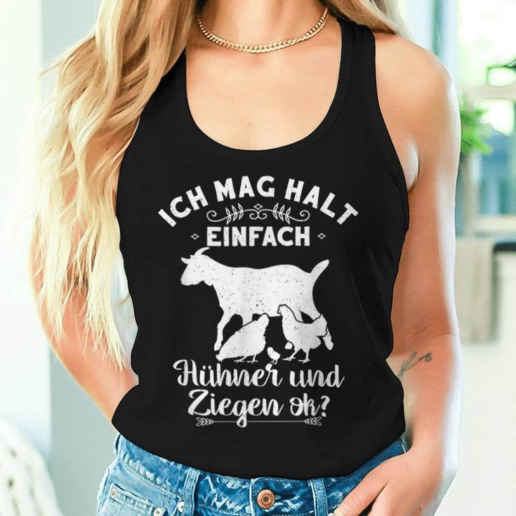 Ich Mag Halt Einfach Hen Und Ziegen I'm Just A Chickens And Goats Tank Top Frauen Geschenke für Sie