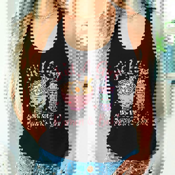 Just A Girl Who Loves Ramen And Boba Ramen Boba Bubble Women Tank Top Gifts for Her