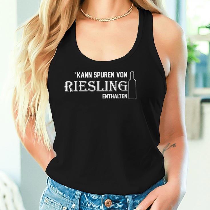 Kann Spurenon Riesling With Red Wine Winzer Alk Text Tank Top Frauen Geschenke für Sie