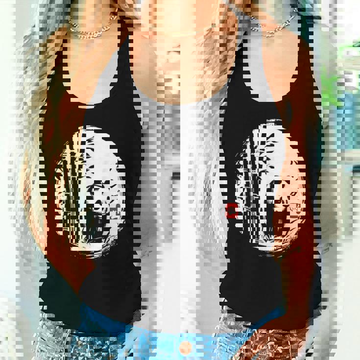 Kawaii Panda Ink Japanese Streetwear Novelty Panda Women Tank Top Gifts for Her