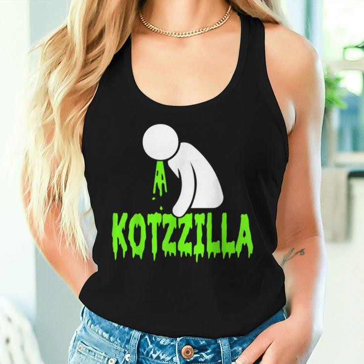 Kotzzilla Brechen Kotzen Beer Alcohol Pass Drunken Tank Top Frauen Geschenke für Sie