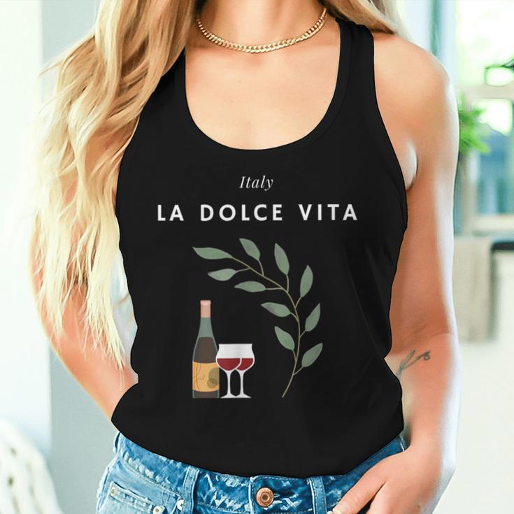 La Dolceita Italy Laurelino Wine Tank Top Frauen Geschenke für Sie