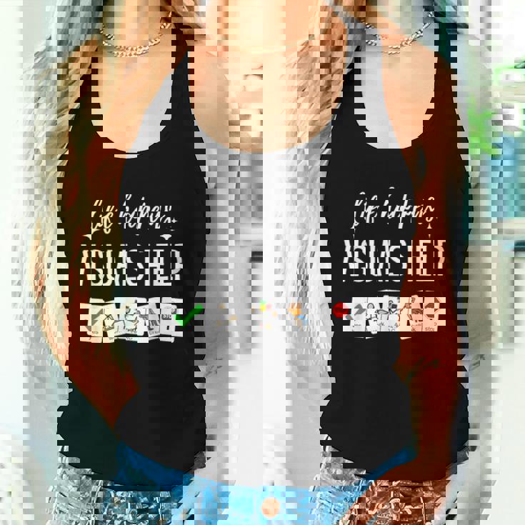 Life Happen Visuals Sped Help Special Education Teacher Aide Women Tank Top Gifts for Her