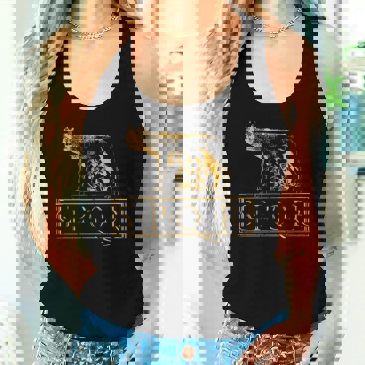 Loba Capitolina Spqr Roma Camiseta sin mangas para mujer Regalos para ella