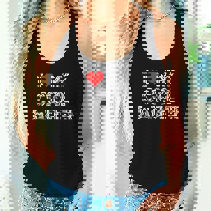 I Love My Cool Daughter Heart Canotta da donna Regalos para ella