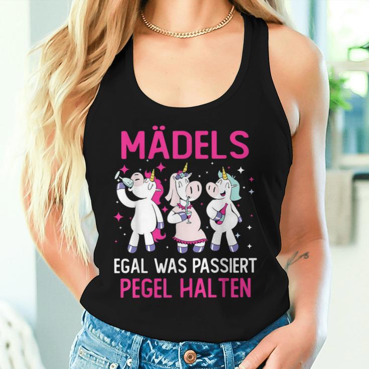 Mädels Egal Was Passiert Pegel Halten Girls' Evening Unicorn S Tank Top Frauen Geschenke für Sie