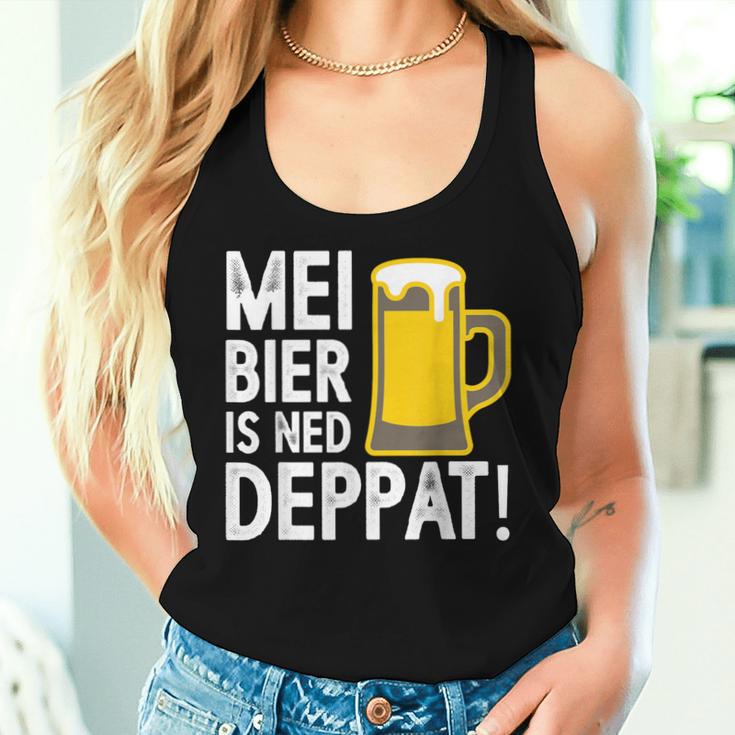 Mei Bier Is Ned Deppat Sauf Beer Drinker Saying Tank Top Frauen Geschenke für Sie