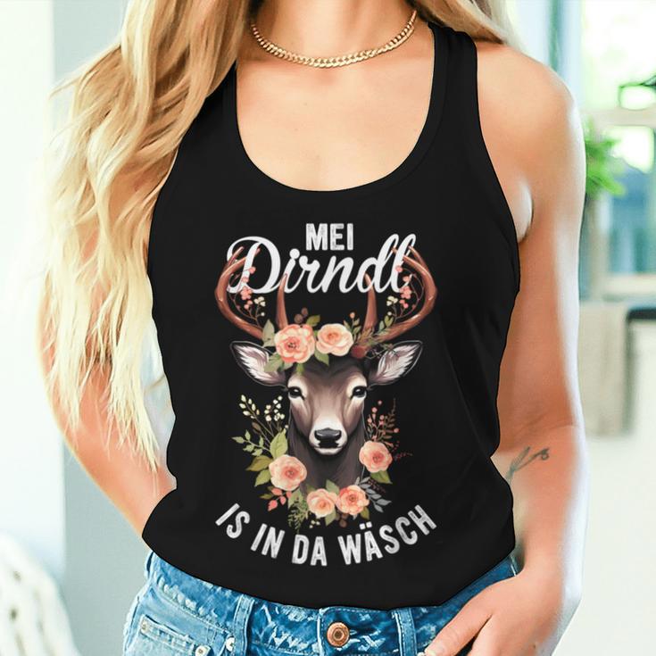 Mei Dirndl Is In Da Wäsch Oktoberfest Women's Outfit Costume Tank Top Frauen Geschenke für Sie