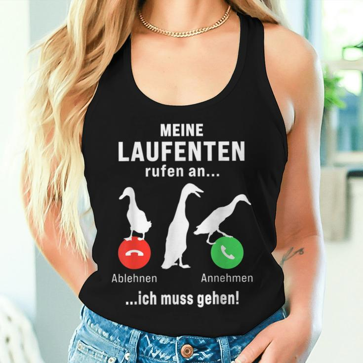 Meine Laufente Rufen An Laufentenstall Duck Breeding Tank Top Frauen Geschenke für Sie