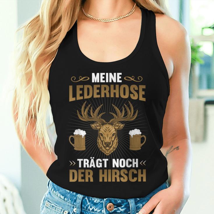 'Meine Lederhosen Hirsch Beer Alcohol Sauf Suff Party Saying Tank Top Frauen Geschenke für Sie