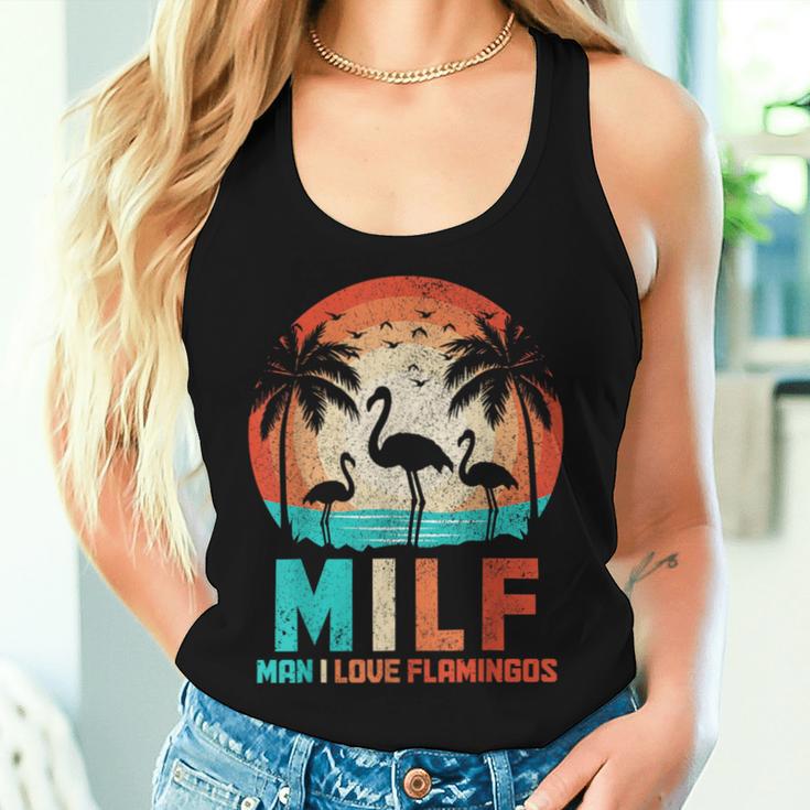 MILF Man I Love Flamingos Lustigerintage Flamingo Liebhaber Tank Top Frauen Geschenke für Sie