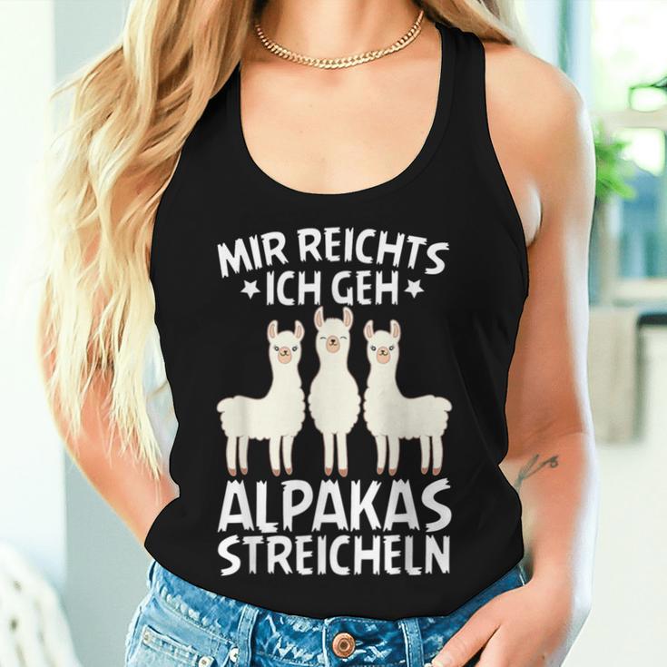 Mir Reichts Ich Geh Alpakas Streicheln Llama Animal Tank Top Frauen Geschenke für Sie