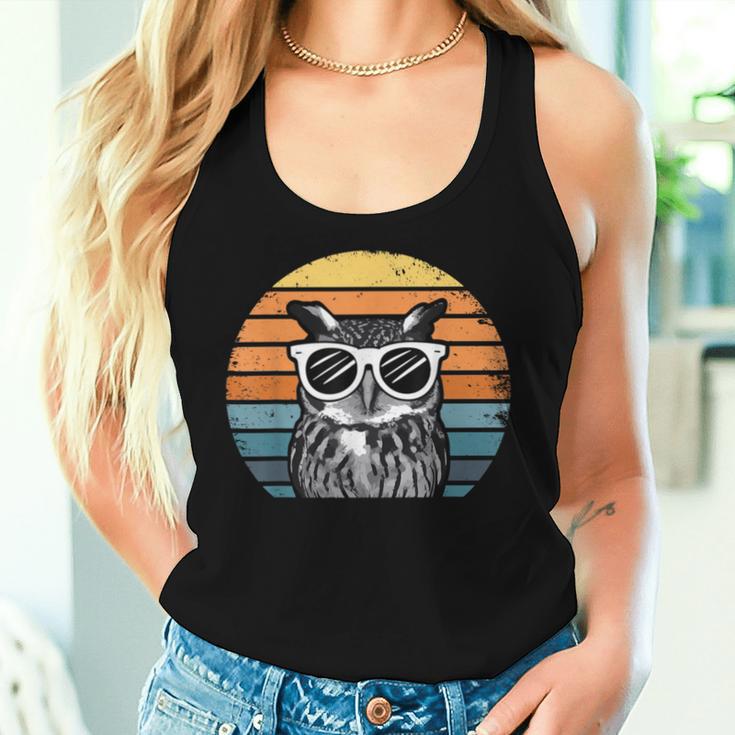 Owl With Sunglassesintage Tank Top Frauen Geschenke für Sie