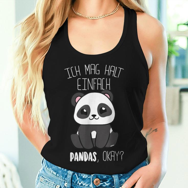 Panda Ich Mag Halt Pandas Okay Panda Bear Tank Top Frauen Geschenke für Sie