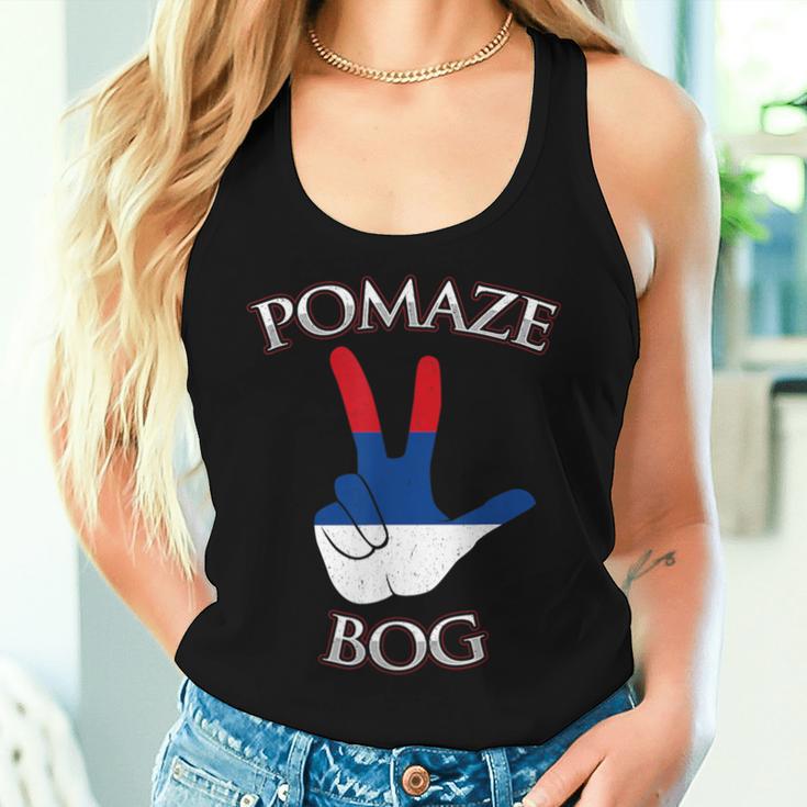 Pomaze Bog Balkan Serbia Tank Top Frauen Geschenke für Sie