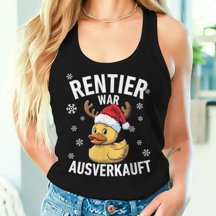 Reindeer Was Ausverkauft Duck Christmas Slogan Tank Top Frauen Geschenke für Sie