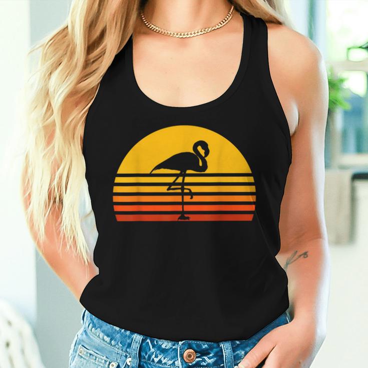 Retro Flamingointage Sunset Flamingo Tank Top Frauen Geschenke für Sie