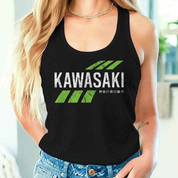 Retrointage Kawasaki Green City For Or Women Tank Top Frauen Geschenke für Sie