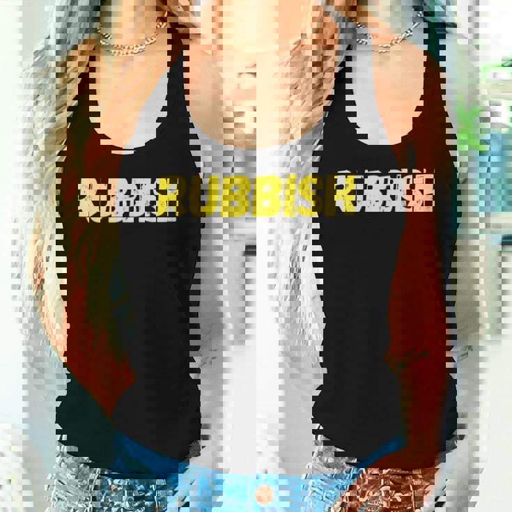 Rubbish Vintage Girl That Says Cool Rubbish Junk Retro Women Tank Top Gifts for Her