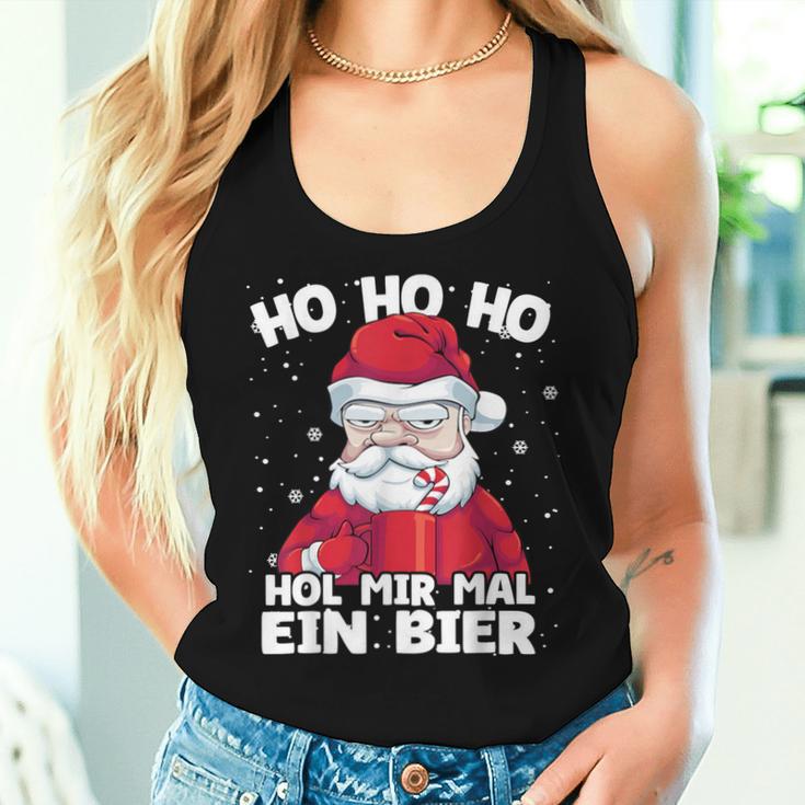 Santa Claus Beer Christmas Ho Ho Hol Mir Mal Ein Bier Tank Top Frauen Geschenke für Sie