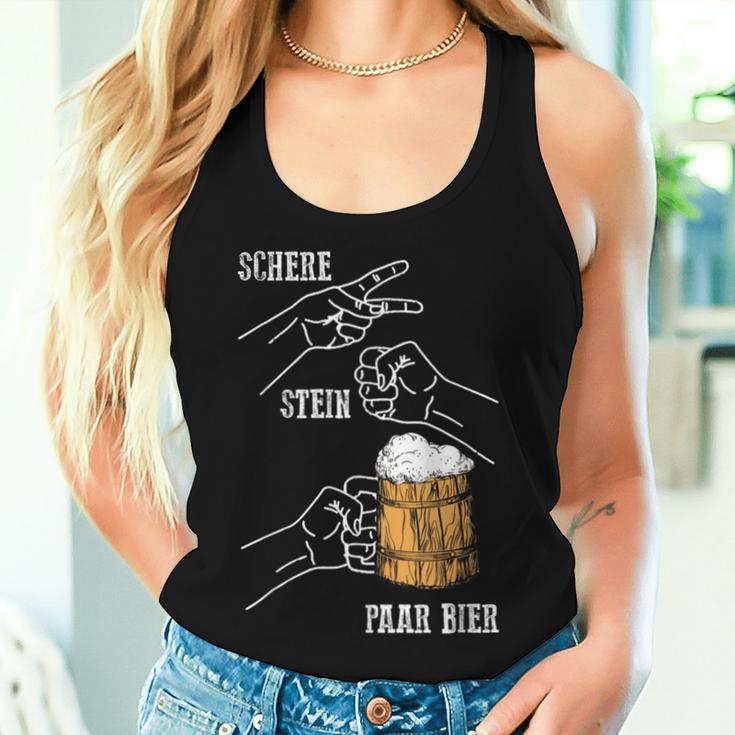 Schers Stone Pair Of Beer Beer Sauf Drink Saying Tank Top Frauen Geschenke für Sie