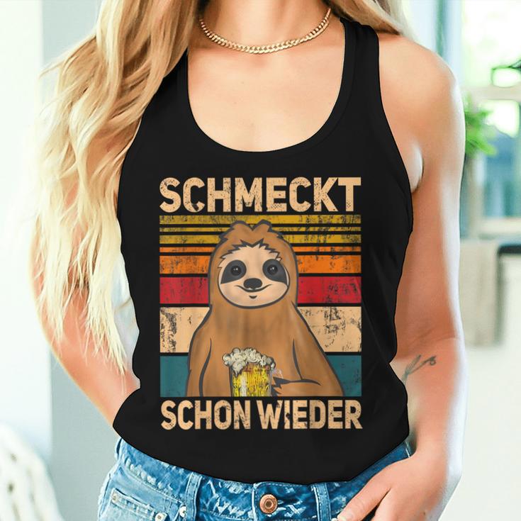 Schmatz Schon Wieder Bier Drinker Sauf Sloth S Tank Top Frauen Geschenke für Sie