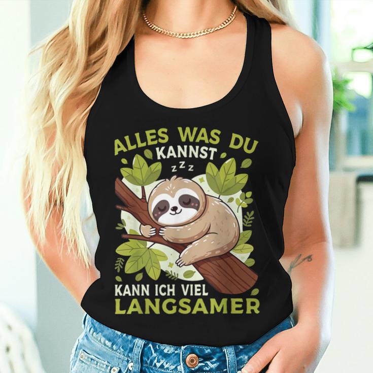 Sloth Sleep Alles Was Du Kannst Sloth Tank Top Frauen Geschenke für Sie