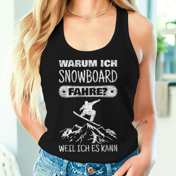 Snowboard Slogan Snowboarder Women's Tank Top Frauen Geschenke für Sie