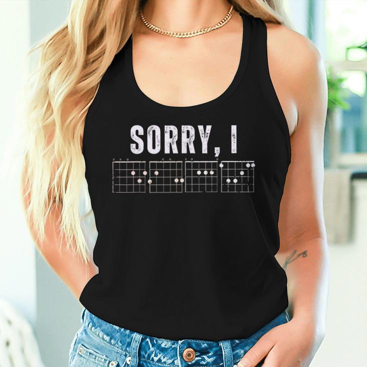 Sorry I-Dgaf Hidden Message Guitar Chords Cool For Women Tank Top Frauen Geschenke für Sie