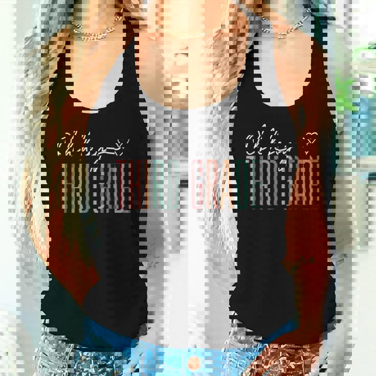 Third Grade Oh Hey Retro Back To School 3Rd Grade Women Tank Top Gifts for Her