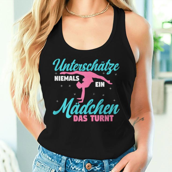 Turn Turnerin Unterschätze Niemals Ein Mädchen Das Turnt Tank Top Frauen Geschenke für Sie