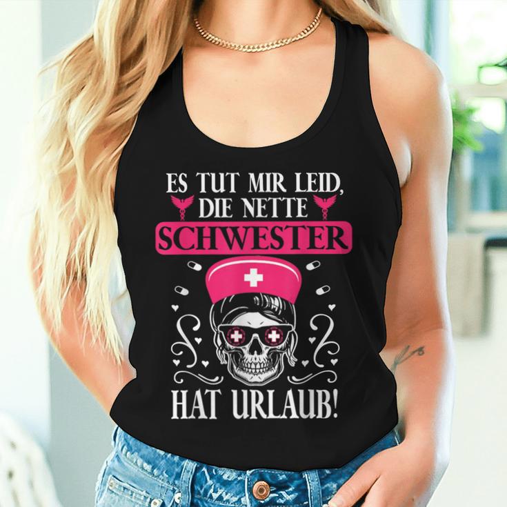 Tut Mir Leid Die Nette Schwester Hat Holiday Nurse S Tank Top Frauen Geschenke für Sie