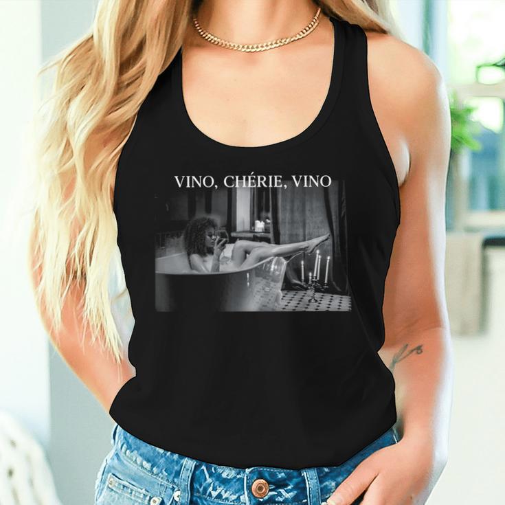 Vino Chérieino Chérie Wine Woman Bathtub Fun Tank Top Frauen Geschenke für Sie