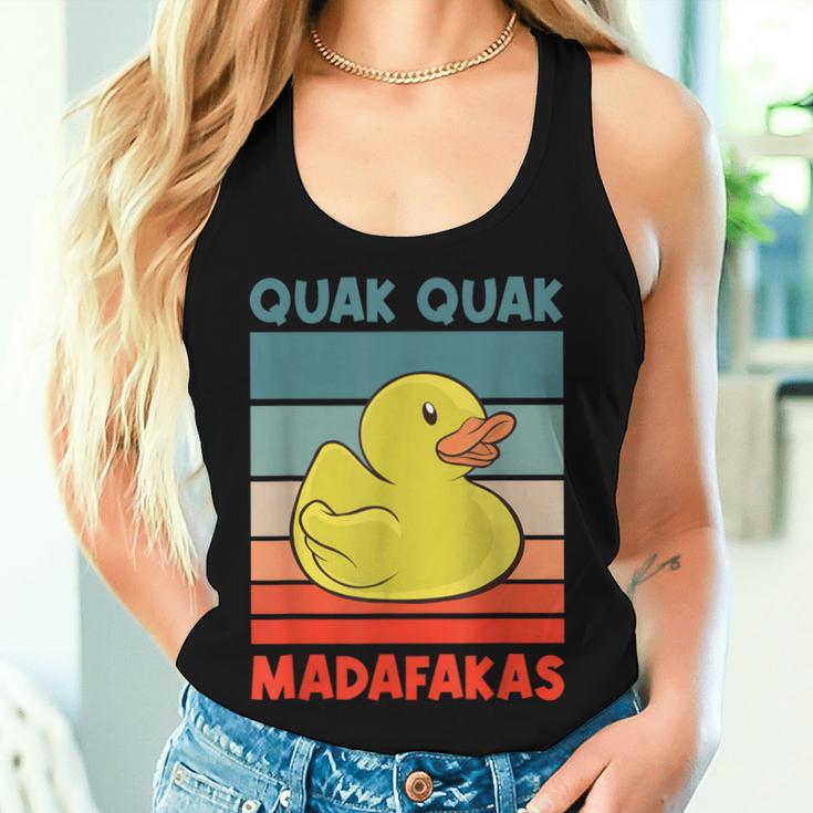 Vintage Quak Quak Madafakas Duck Tank Top Frauen Geschenke für Sie