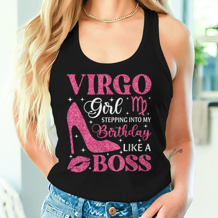 Virgo Girl High Heel Stepping Into Birthday Zodiac Sign Women Tank Top Gifts for Her Virgo Girl High Heel Stepping Into Birthday Zodiac Sign Women Tank Top Gifts for Her