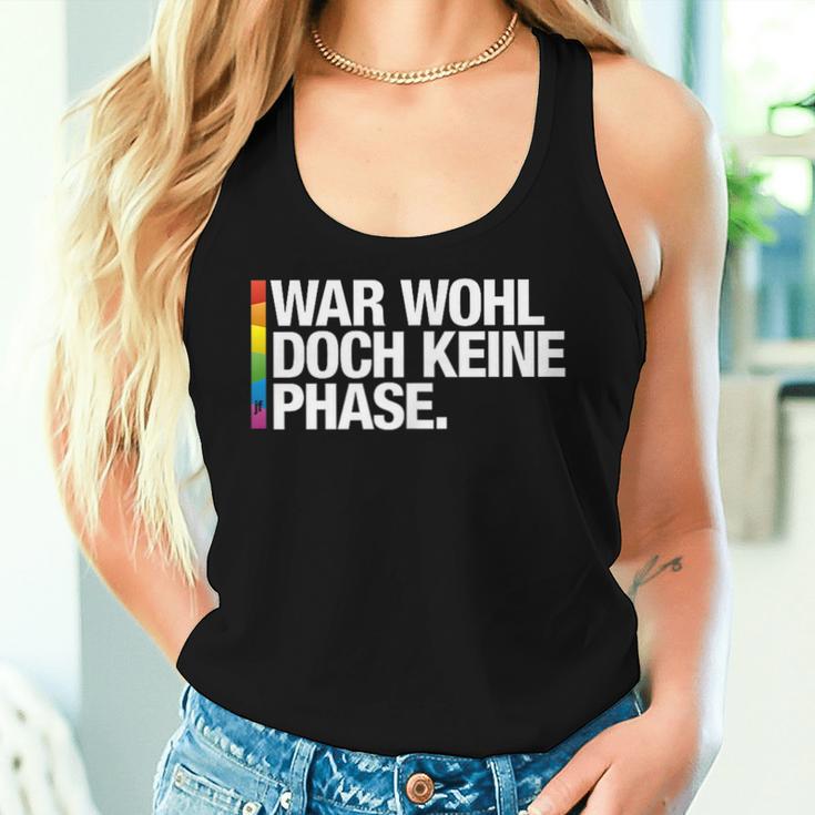 War Wohl Doch Keine Phase Pride Merch Csd Queer Rainbow Tank Top Frauen Geschenke für Sie