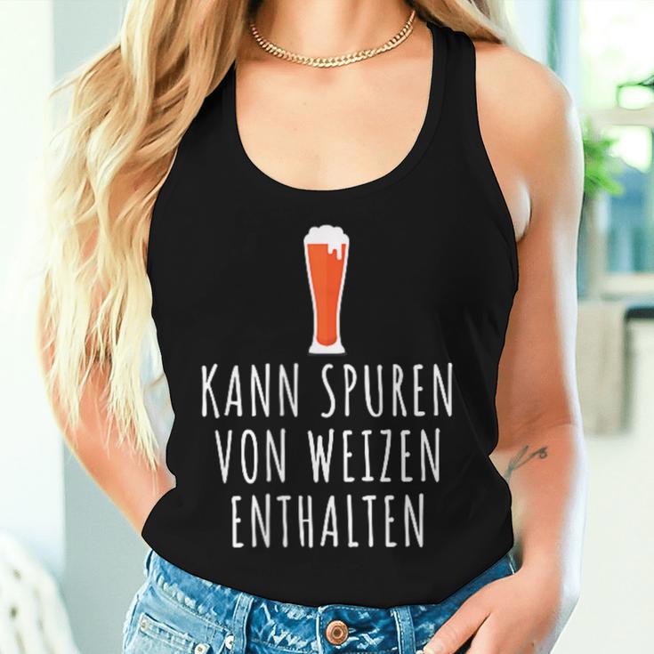 Wheat Beer Kann Trurenon Weizen Halten May Not Contain Traces Tank Top Frauen Geschenke für Sie