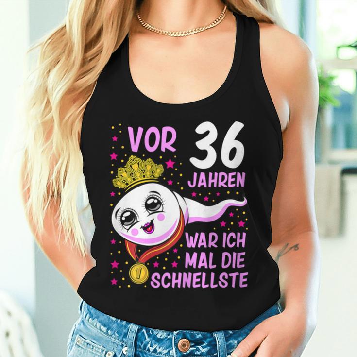 Women's Or 36 Jahren War Ich Mal Die Fastelste 36Th Birthday Tank Top Frauen Geschenke für Sie